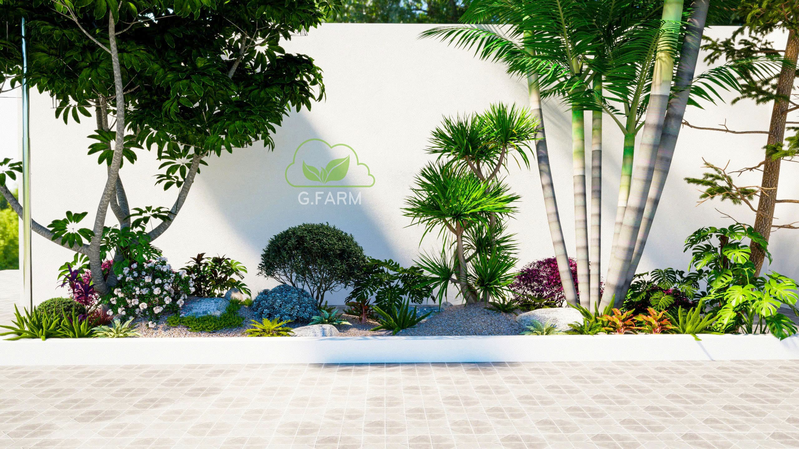 Thiết kế cảnh quan cây xanh khuôn viên tại Bắc Ninh